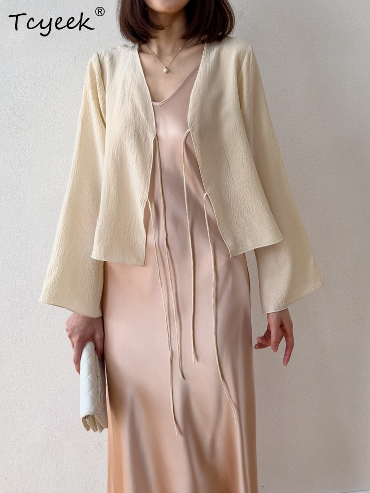 Summer Clothing Colors 2026 - ทีซีเอก 100% ผ้าไหมมัลเบอร์รี่แท้ ชุดเดรสเซ็กซี่ 21 มม.