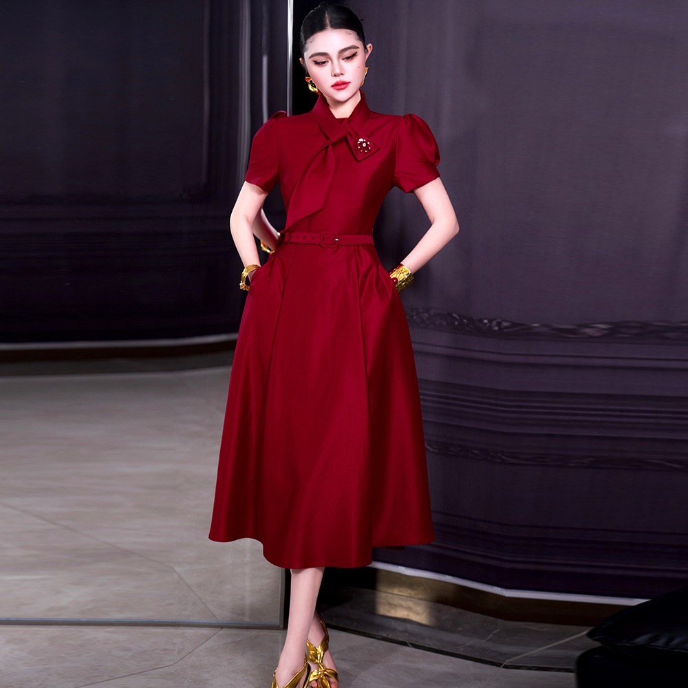 Summer Clothing Trends For Women 2026 - ZJYT ชุดเดรสสีแดงสำหรับผู้หญิง เทรนด์ปี 2026 ฤดูใบไม้ผลิ ฤดูร้อน