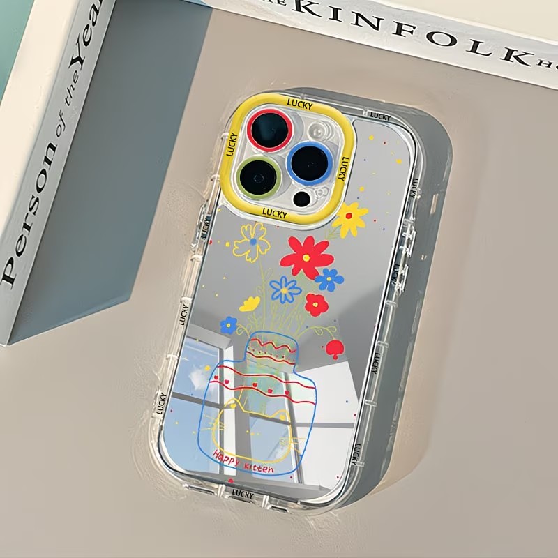 Summer Closet - เคสโทรศัพท์ลายดอกเดซี่ฤดูร้อน ดีไซน์แจกัน กระจกเงา สำหรับ iPhone 17