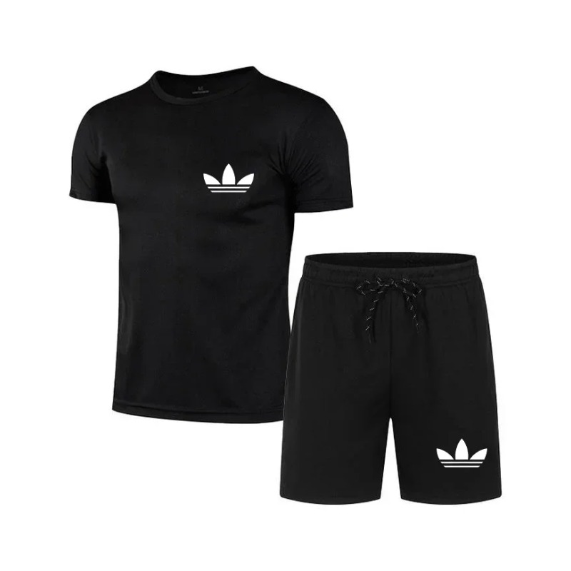 Summer Clothing Brands - ฤดูร้อนใหม่ผู้ชายแบรนด์ชุดแฟชั่นแห้งเร็วชุดกีฬาเสื้อยืดแขนสั้น + กางเกงขาสั้นกีฬาเสื้อผ้าลำลองจ๊อกกิ้ง