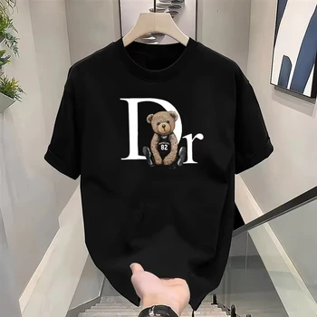 Summer Clothing Brands - แบรนด์หรูเสื้อยืดพิมพ์ลายหมีน่ารักผู้ชายผู้หญิงคุณภาพสูงผ้าฝ้ายเสื้อยืดฤดูร้อนกราฟิกแฟชั่นหญิงเสื้อยืดเสื้อผ้าผู้ชาย