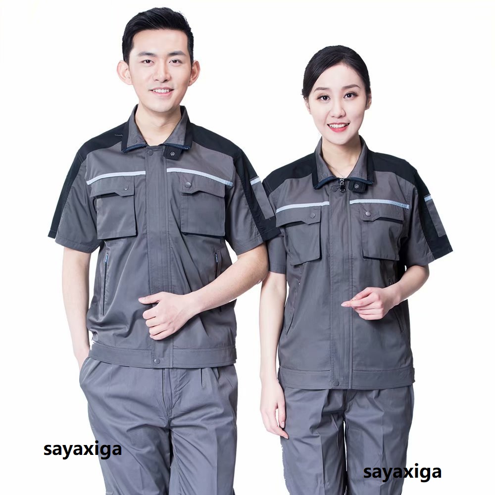 Summer Hi Vis Clothing - ชุดทำงานฤดูร้อนชุดคลุมทำงานมี2สีให้ชุดปฏิบัติงานสำหรับผู้ชายผู้หญิงชุดทำงานช่าง