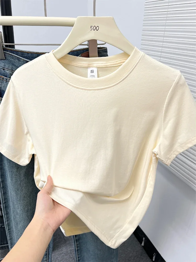 Summer Clothing Trends For Women 2026 - เสื้อยืดลำลองคุณภาพสูงแบบใหม่ประจำฤดูร้อนปี 2026 เสื้อแขนสั้นเซ็กซี่ แฟชั่นทันสมัย เสื้อผ้าผู้หญิงสีพื้น สไตล์