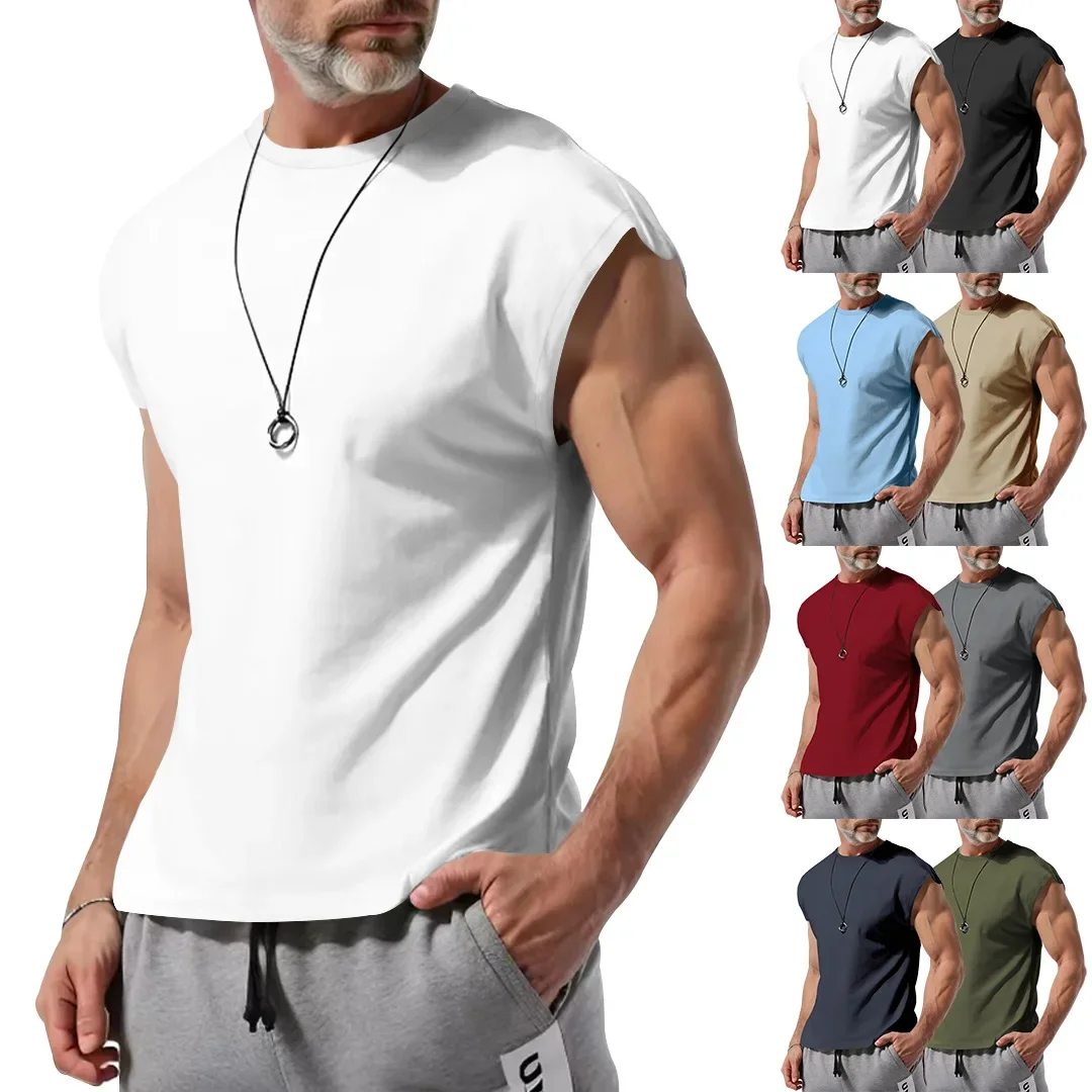 Summer Clothing Amazon - เสื้อยืดแขนกุดผู้ชายสไตล์ลำลองสำหรับฤดูร้อนจาก Amazon รุ่นใหม่ ทรงหลวม น้ำหนักเบา