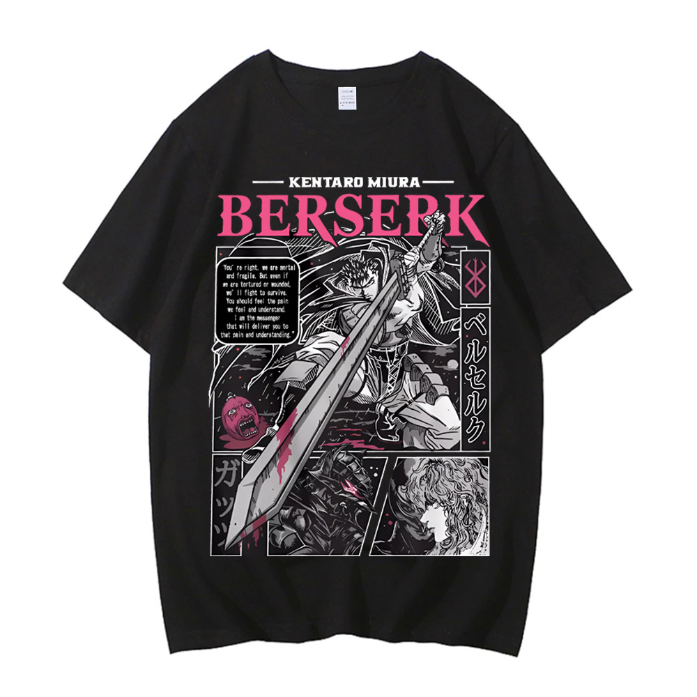 เสื้อยืดอนิเมะ Berserk ลายพิมพ - Summer Clothing Trends For Women 2026 บทวิจารณ์และราคา