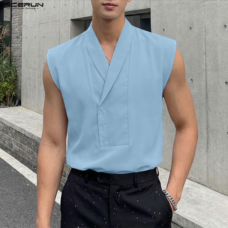 INCERUN เสื้อกล้ามผู้ชายสีทึบแ - Summer Clothing Colors 2026 บทวิจารณ์และราคา