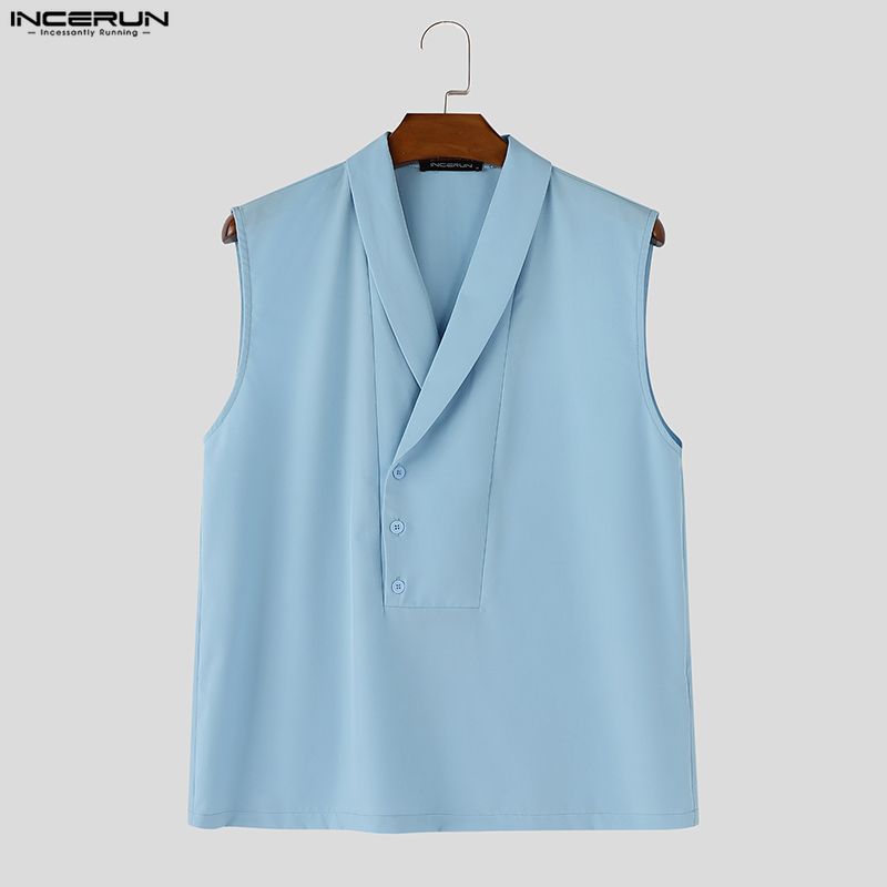 INCERUN เสื้อกล้ามผู้ชายสีทึบแ - Summer Clothing Colors 2026 บทวิจารณ์และราคา