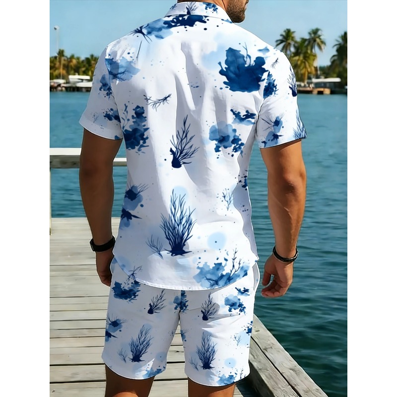 ชุดเสื้อเชิ้ตฮาวายและกางเกงขาส - Beach Shirt Hawaiian บทวิจารณ์และราคา