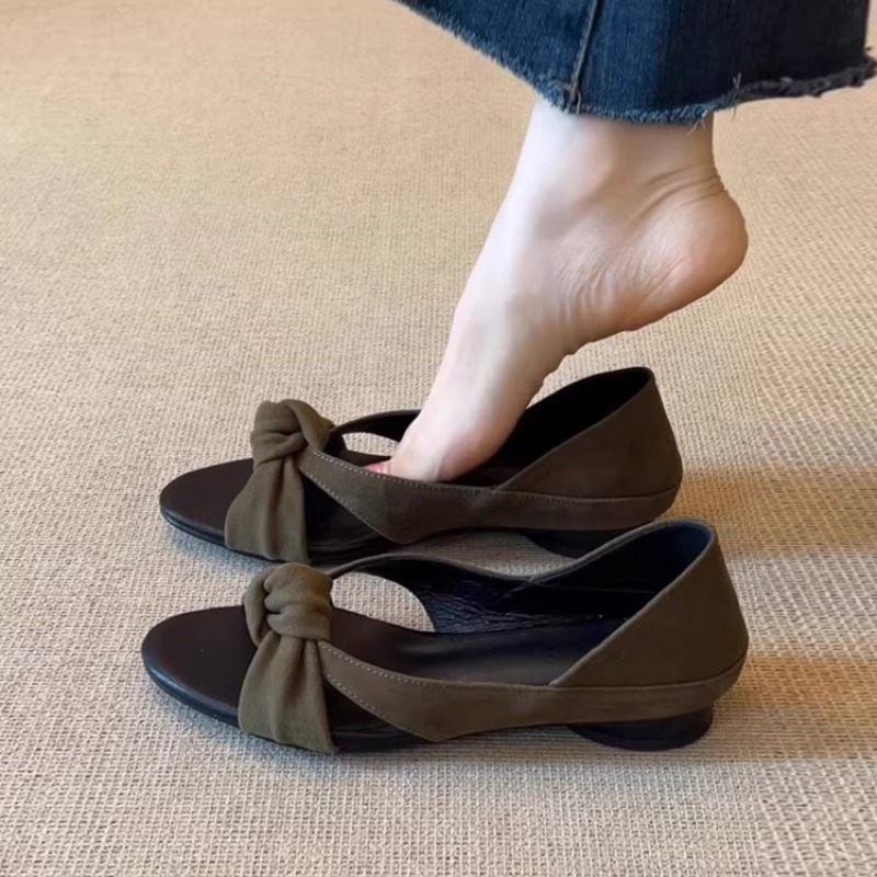 รองเท้าแตะส้นเตี้ยสไตล์เรโทรเร - Summer Closet บทวิจารณ์และราคา