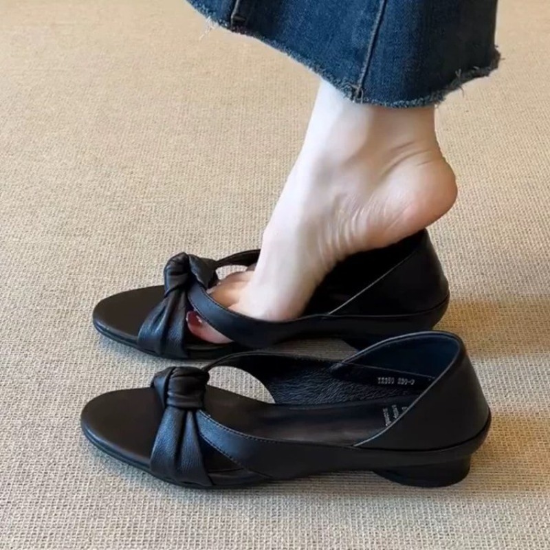 รองเท้าแตะส้นเตี้ยสไตล์เรโทรเร - Summer Closet บทวิจารณ์และราคา