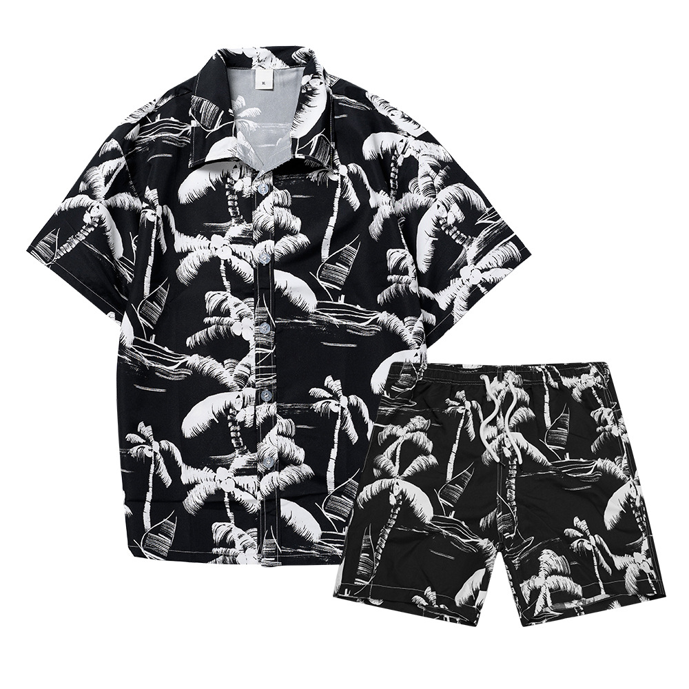 เสื้อเชิ้ตลายต้นมะพร้าวฮาวายแบ - Beach Shirt Hawaiian บทวิจารณ์และราคา