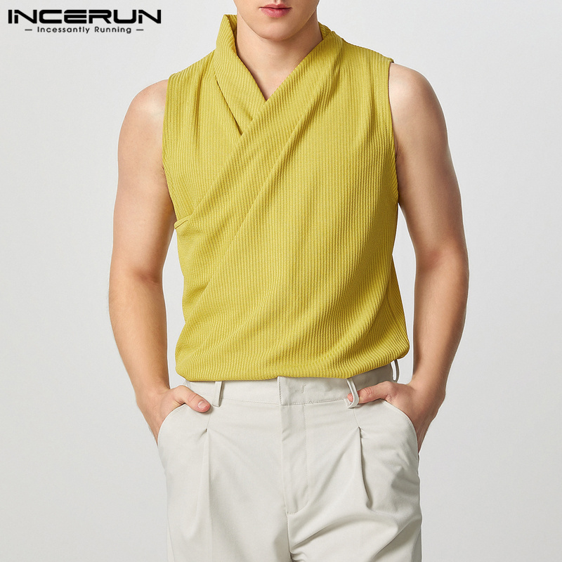 2026 เสื้อกล้ามชายสีทึบ V คอแข - Summer Clothing Colors 2026 บทวิจารณ์และราคา