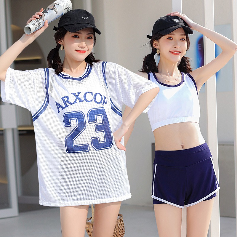 ชุดว่ายน้ำผู้หญิง 3 ชิ้น สีขาว - Swim Cover Up Mesh บทวิจารณ์และราคา