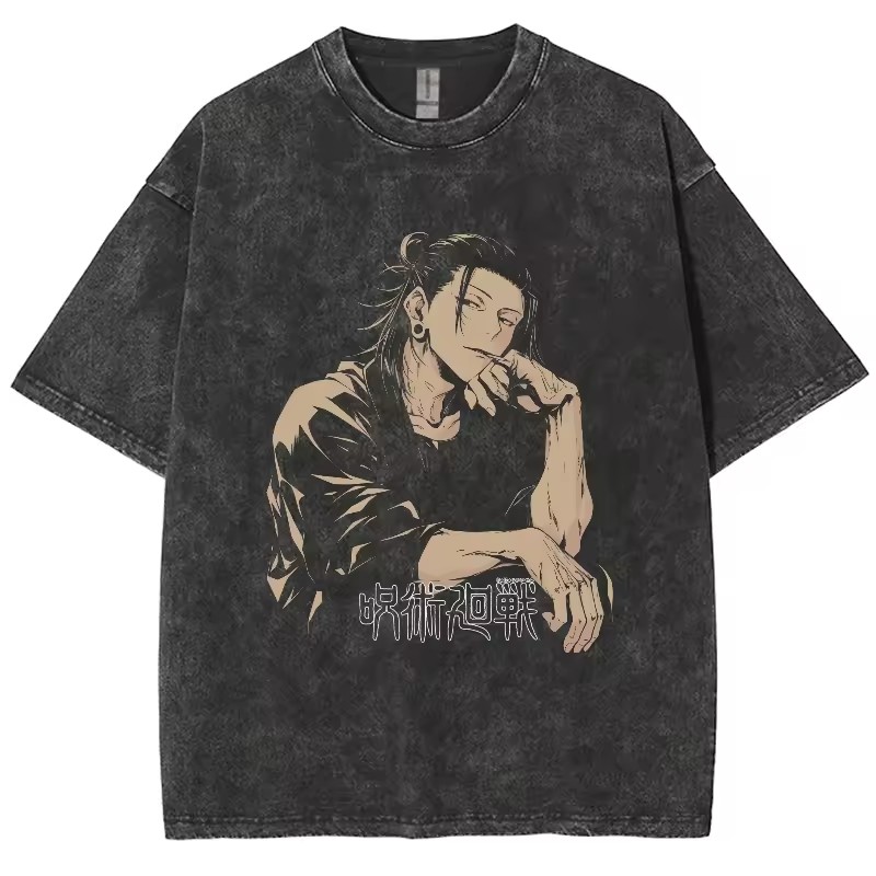 เสื้อยืดอนิเมะ Jujutsu Kaisen  - Summer Clothing Good Quality บทวิจารณ์และราคา
