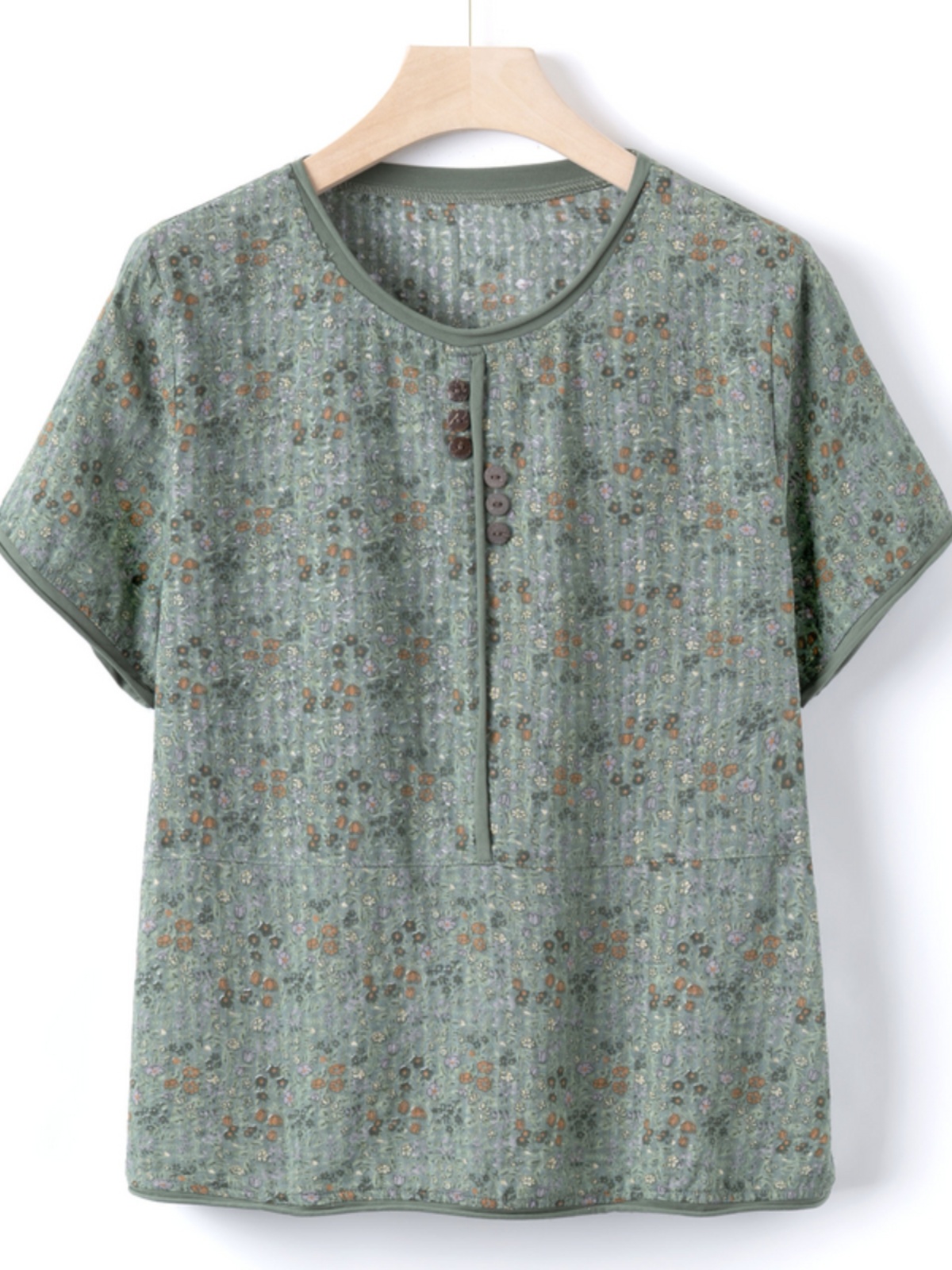 เสื้อแขนสั้นผ้าฝ้ายผสมไหมสไตล์ - Summer Clothing Over 60 บทวิจารณ์และราคา