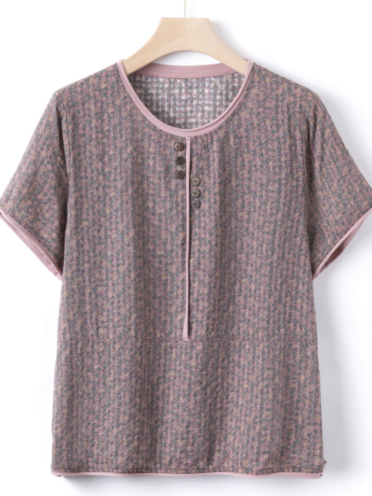 เสื้อแขนสั้นผ้าฝ้ายผสมไหมสไตล์ - Summer Clothing Over 60 บทวิจารณ์และราคา