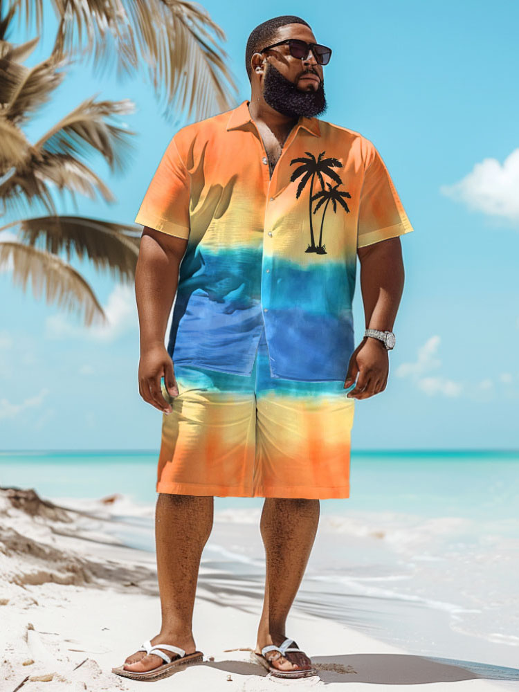 เสื้อเชิ้ตผู้ชายลายต้นมะพร้าวช - Beach Shirt Hawaiian บทวิจารณ์และราคา