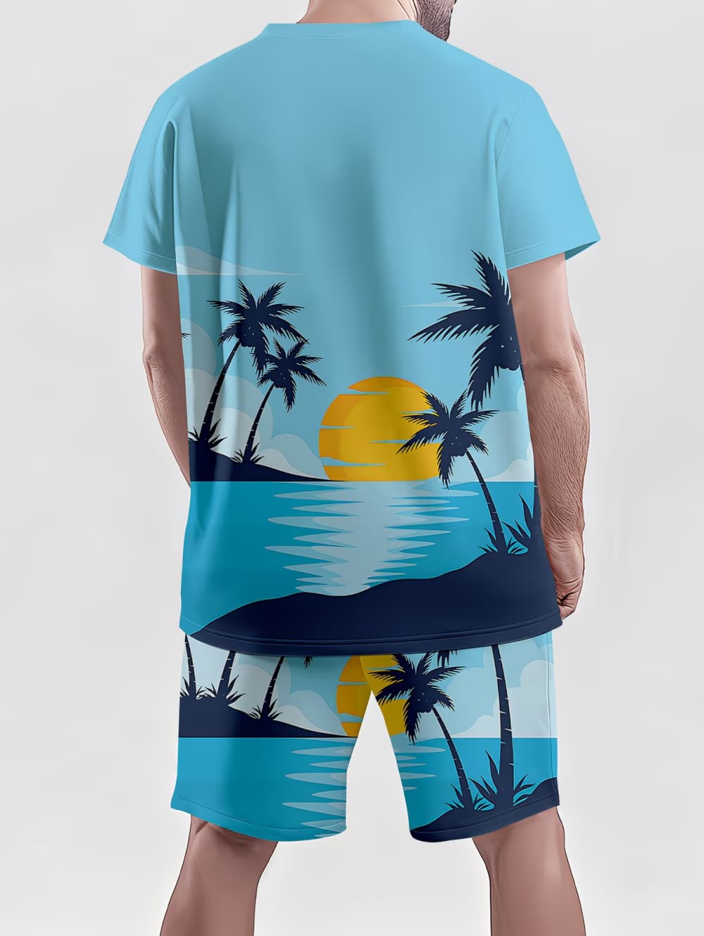 ชุดเซ็ต 2 ชิ้น ลายต้นปาล์มฮาวา - Beach Shirt Hawaiian บทวิจารณ์และราคา