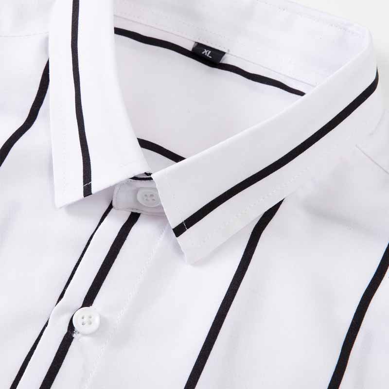 เสื้อเชิ้ตลายทางแขนยาวทรงเข้าร - Summer Clothing Office บทวิจารณ์และราคา