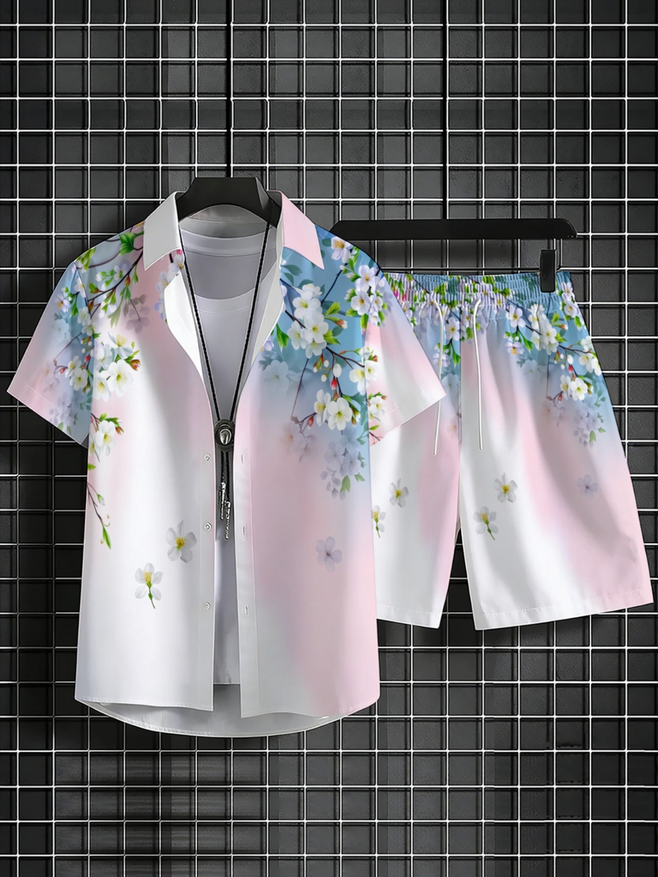 ชุดฮาวาย 2 ชิ้นสำหรับผู้ชาย ลา - Beach Shirt Hawaiian บทวิจารณ์และราคา