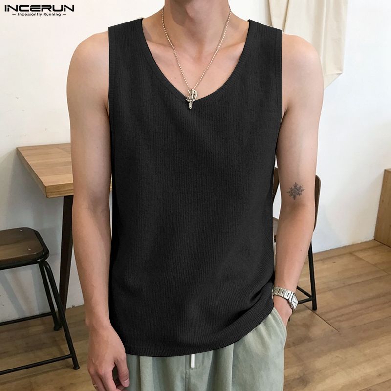 เสื้อกล้ามผู้ชาย INCERUN สีพื้ - Summer Clothing Colors 2026 บทวิจารณ์และราคา