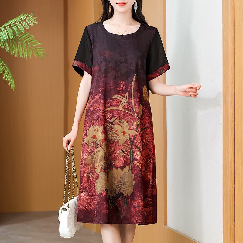 เดรสพิมพ์ลายความยาวปานกลาง สไต - Summer Clothing Over 60 บทวิจารณ์และราคา