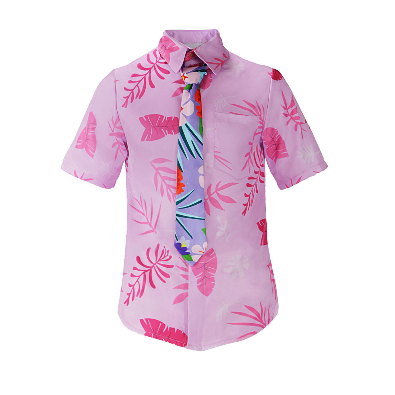 เสื้อฮาวายพิมพ์กีตาร์ดนตรีสําห - Beach Shirt Hawaiian บทวิจารณ์และราคา