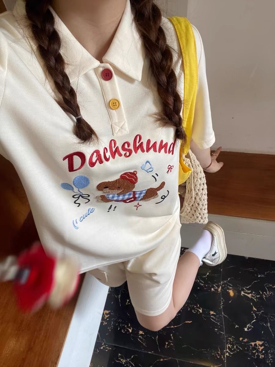 Kawaii เย็บปักถักร้อยสุนัขสไตล - Summer Clothing For Japan บทวิจารณ์และราคา