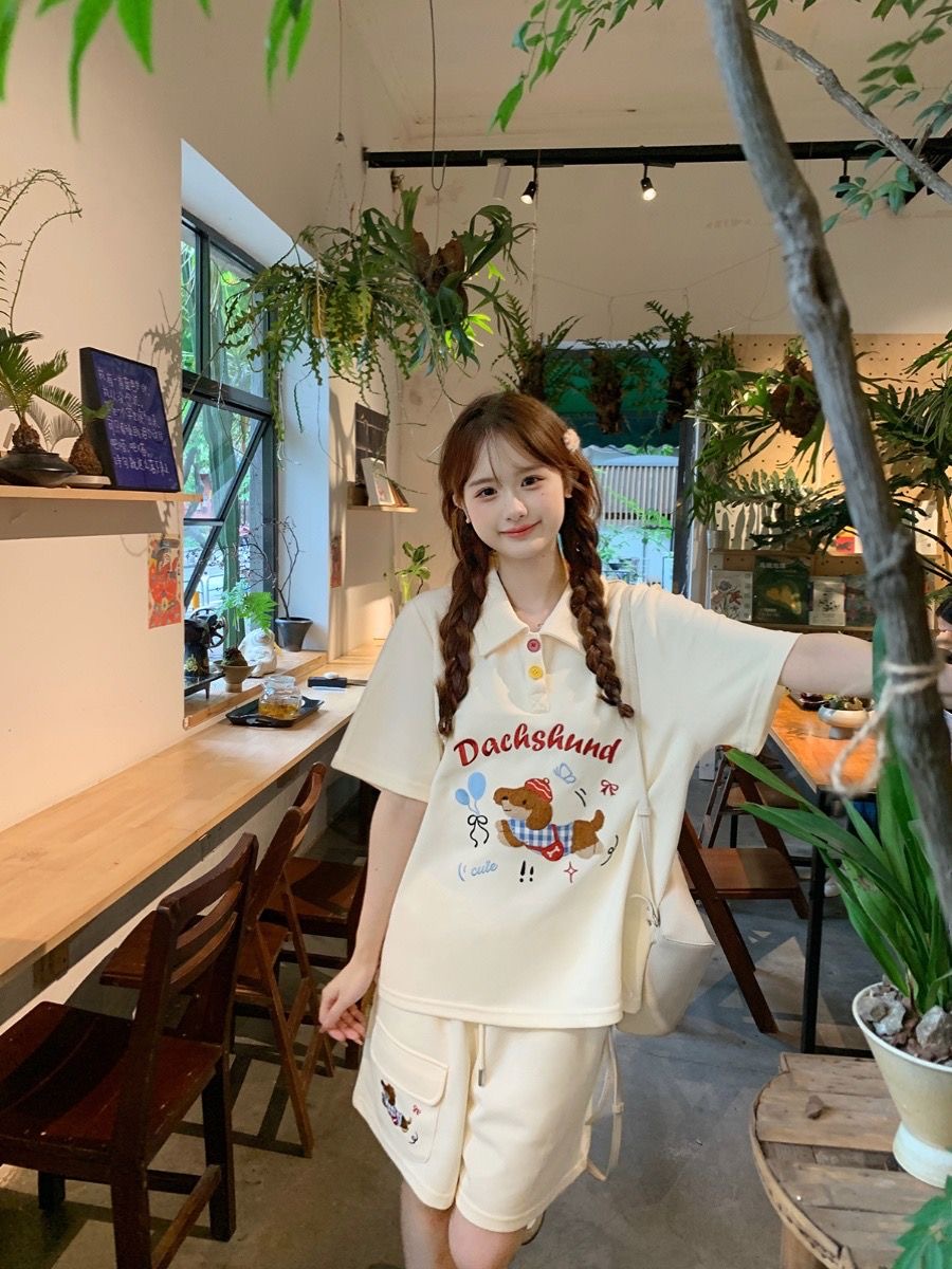 Kawaii เย็บปักถักร้อยสุนัขสไตล - Summer Clothing For Japan บทวิจารณ์และราคา